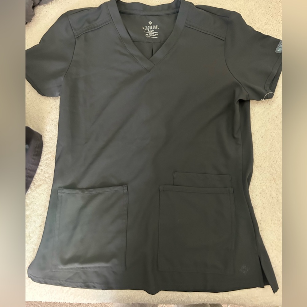 MedCouture Charcoal Scrub Top
